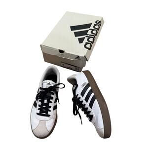 ADIDAS VL Court 3.0 White & Black Sneakers Size 9